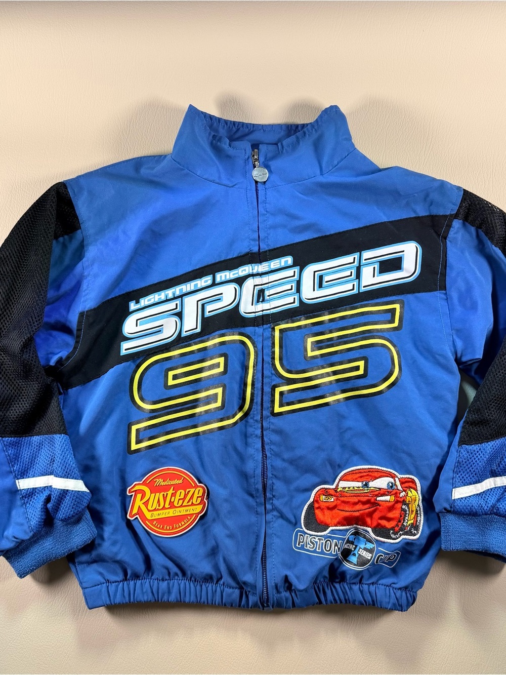 Y2K '06s Lightning McQueen Blue "Speed 95" 4T Kids Jacket